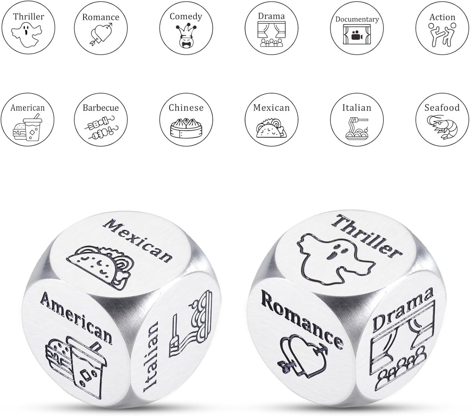 Juego de dados divertidos para citas nocturnas, regalos de aniversario de boda para él, regalo de San Valentín, compromiso, Navidad, novia, novia,