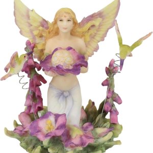 Ebros Gift Jody Bergsma Faith Fairy Naiad – Estatua de flores moradas con colibríes, 5.75 pulgadas de alto, figura mágica de jardín de hadas en Ebros Gift Jody Bergsma Faith Fairy Naiad – Estatua de flores moradas con colibríes, 5.75 pulgadas de alto, figura mágica de jardín de hadas en