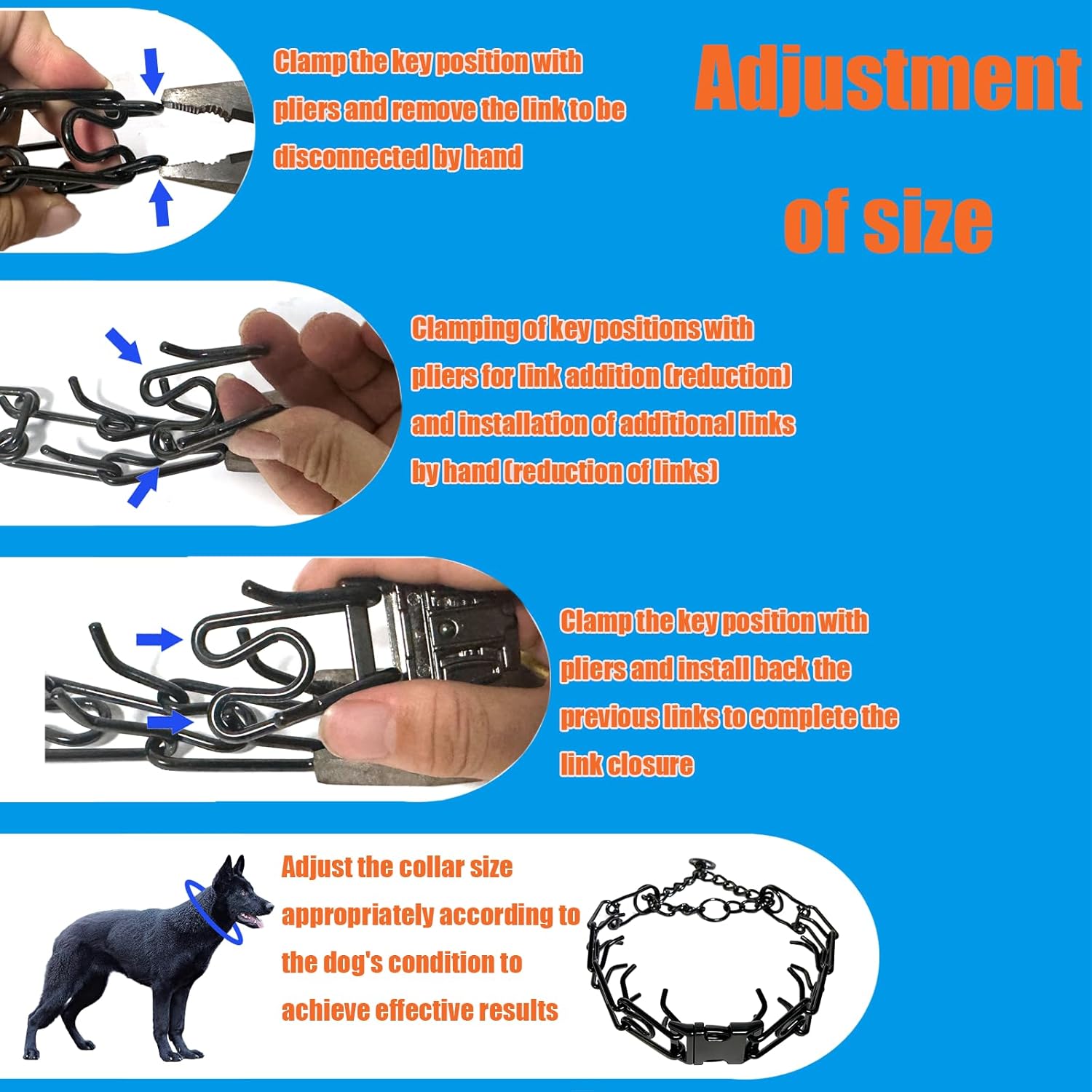 Collar de entrenamiento para perros, collar ajustable para perros con hebilla de liberación rápida, collar sin tirones para perros pequeños,