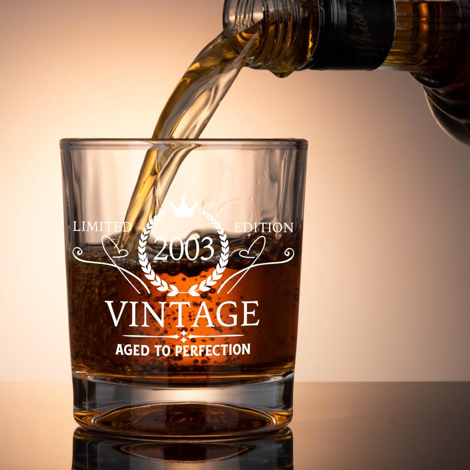 Regalos de cumpleaños 21 para él, vasos de whisky 2003, gafas anticuadas, ideas de regalo de cumpleaños 21, regalos de cumpleaños 21 para él,