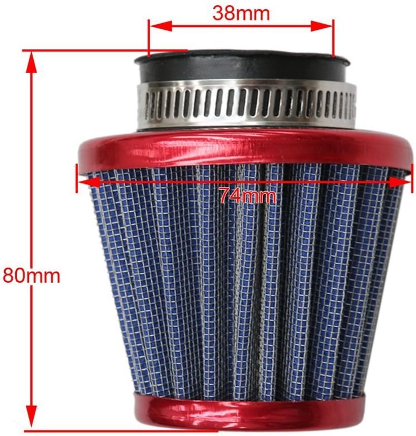 Filtro de aire de 1.496 in 1 12 pulgadas para 50cc 110cc 125cc 150cc 200cc ATV Dirt Bike Scooter Moped Go Kart