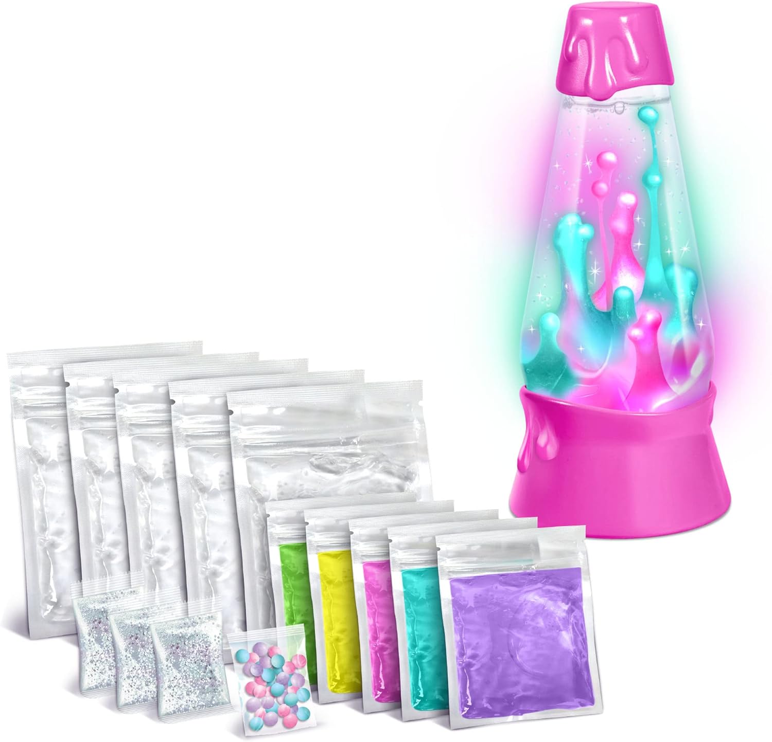 Canal Toys So Slime Glow Slime, paquete de 5, divertido kit de slime que brilla en la oscuridad con contenedor. Estirar, aplastar y jugar
