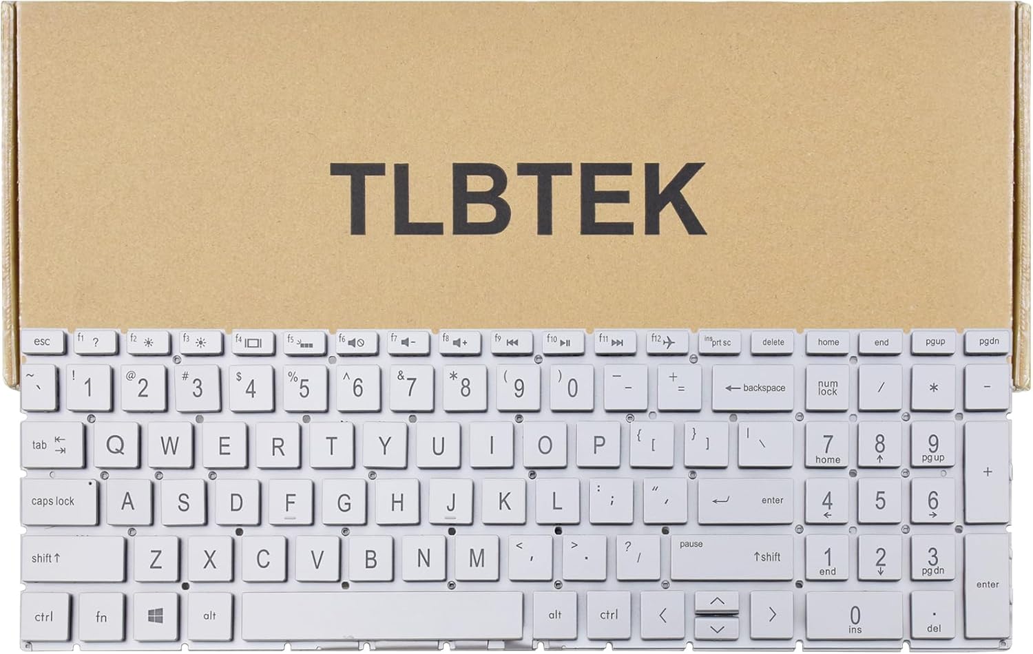 TLBTEK Teclado retroiluminado de repuesto compatible con 15-cx 16-a 15-dk 15-ec 17-cd Series Laptop L20333-001 AM28B000300 negro