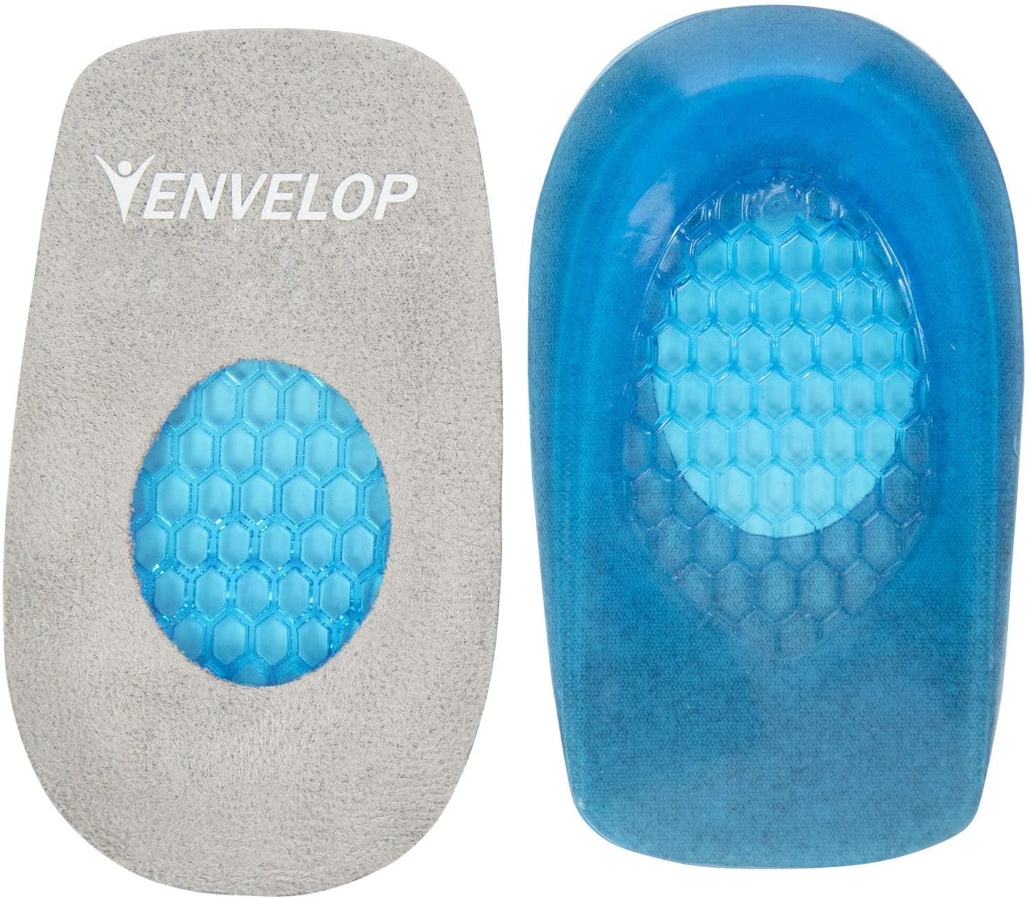 Copas de talón por Enwrap (par)  Cojines de talón de gel para espolón de talón y soporte de espolón óseo  Los insertos de gel para zapatos de