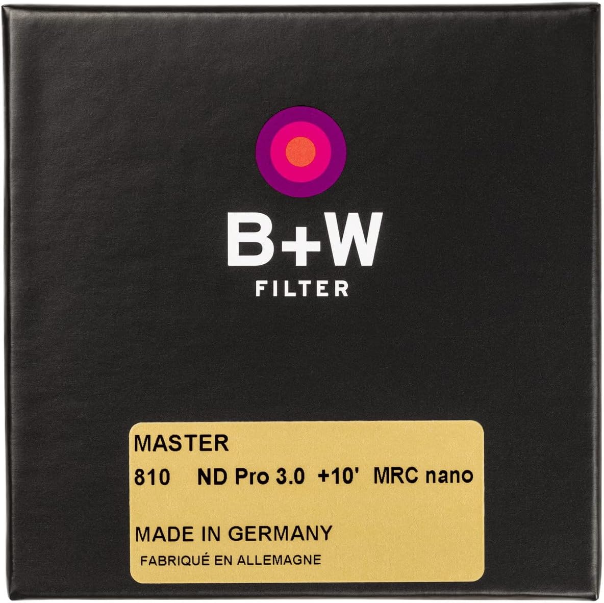 B+W Filtro de vidrio MRC Nano 810M de densidad neutra 3.0 (10 Stop) de 2.165 in