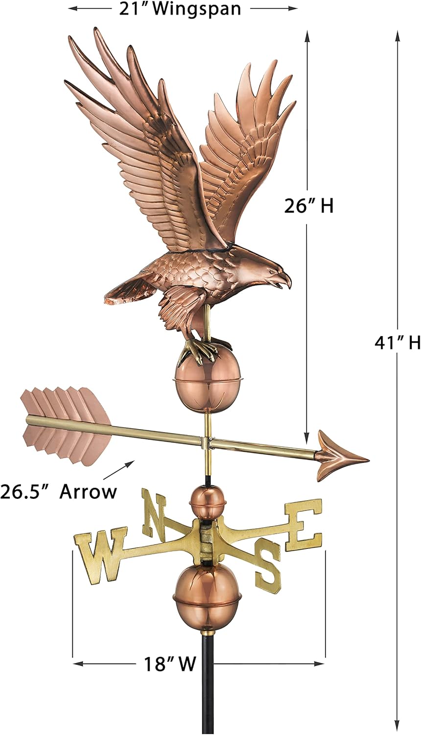 Good Directions Freedom Eagle Veleta de cobre puro