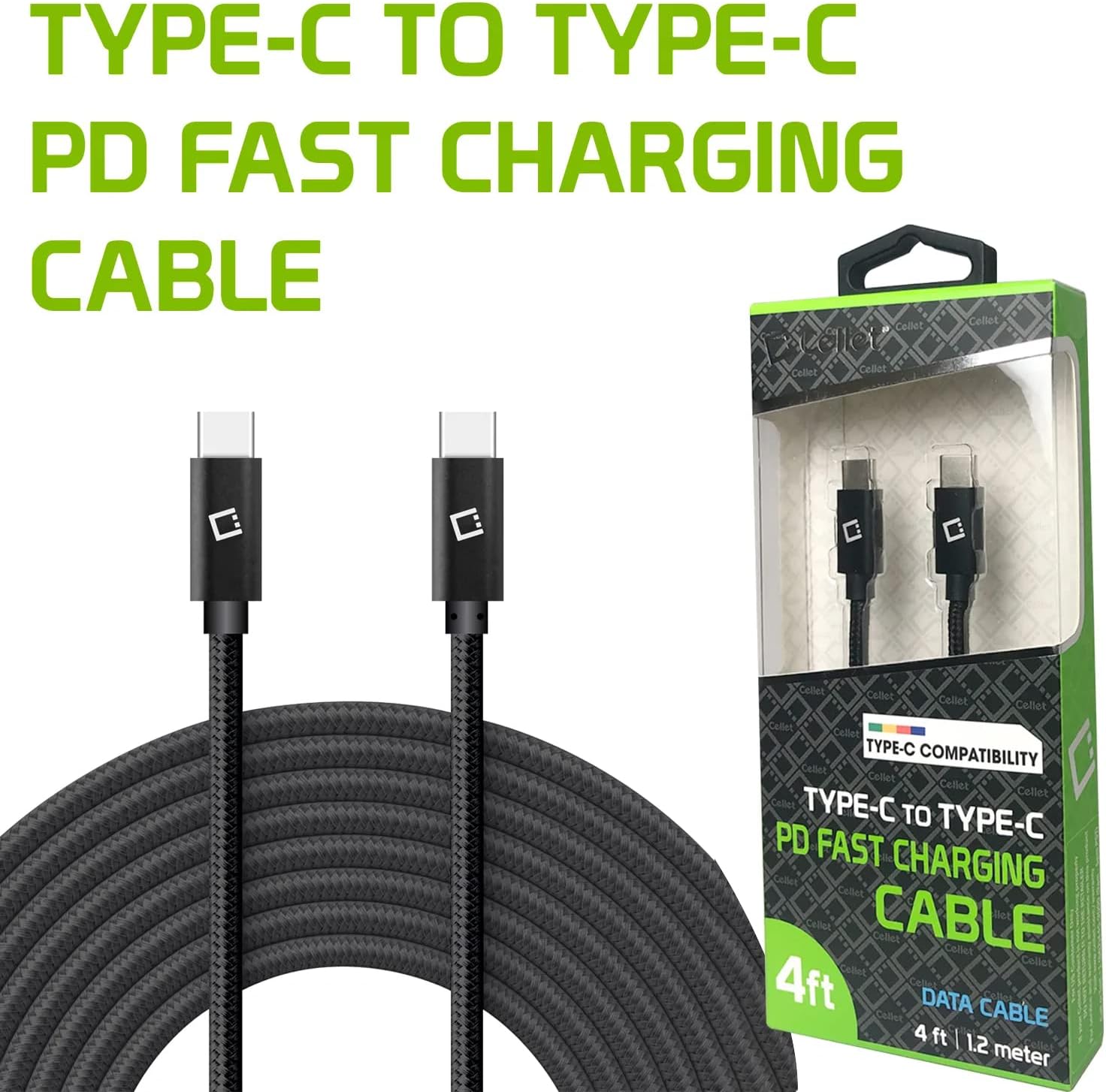 Cable de carga rápida dual USB-CPD de 60 W compatible con Xiaomi Poco X3 Pro Plus de transferencia de datos de 5 Gbps para entrega de energía, carga