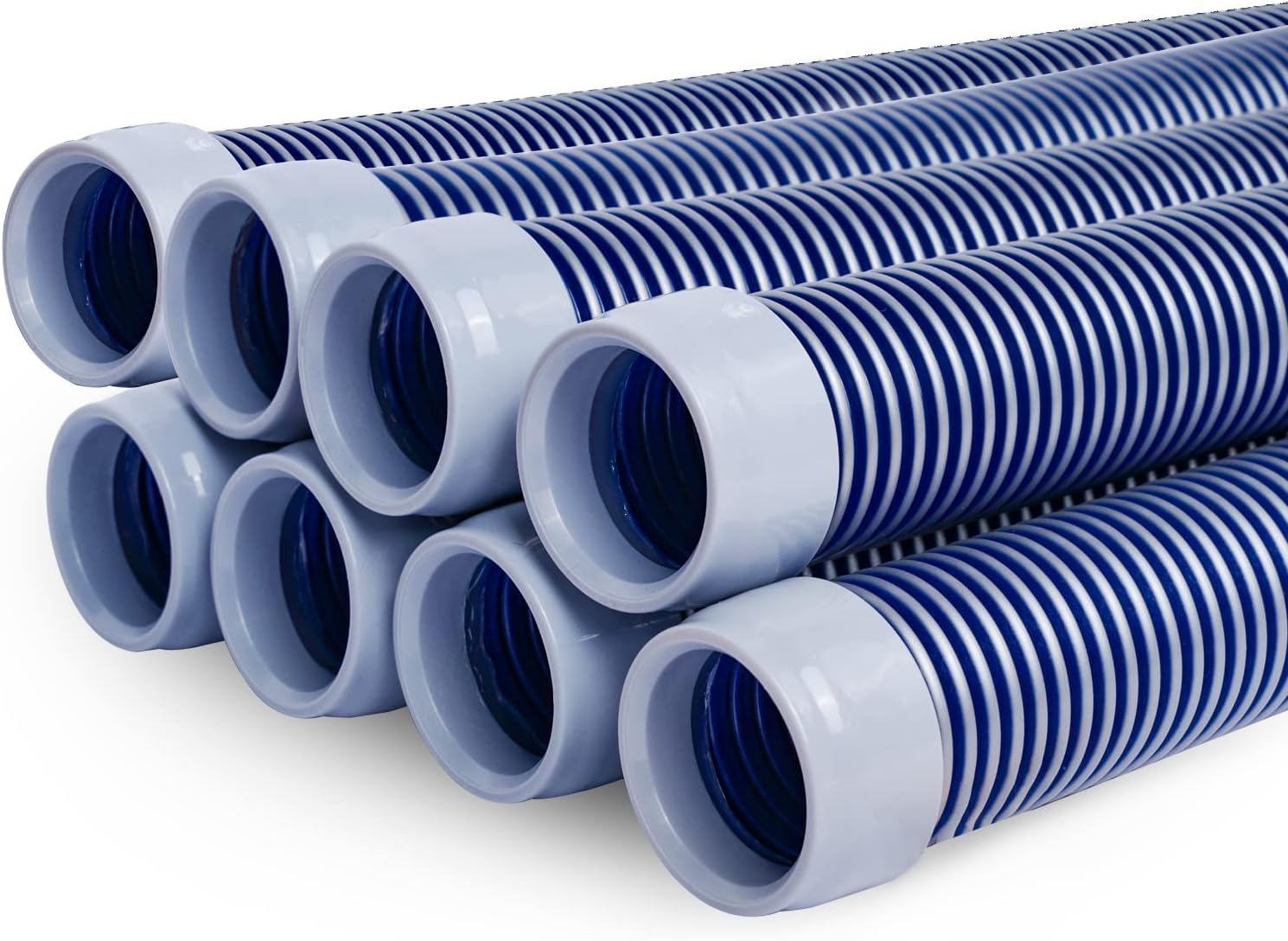 POOLWHALE Manguera profesional para aspiradora de piscina, mangueras de 1.5 pulgadas, 8 piezas, extensión perfecta para aspiradora de