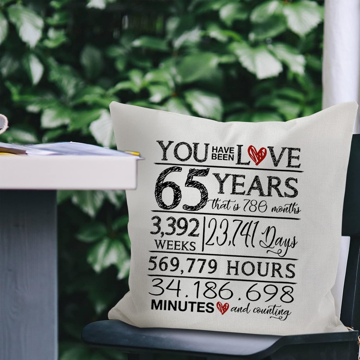 Decoraciones de cumpleaños 65 para mujeres y hombres, fundas de almohada de 18 x 18 pulgadas, regalos de cumpleaños 65 para ella y él, los mejores