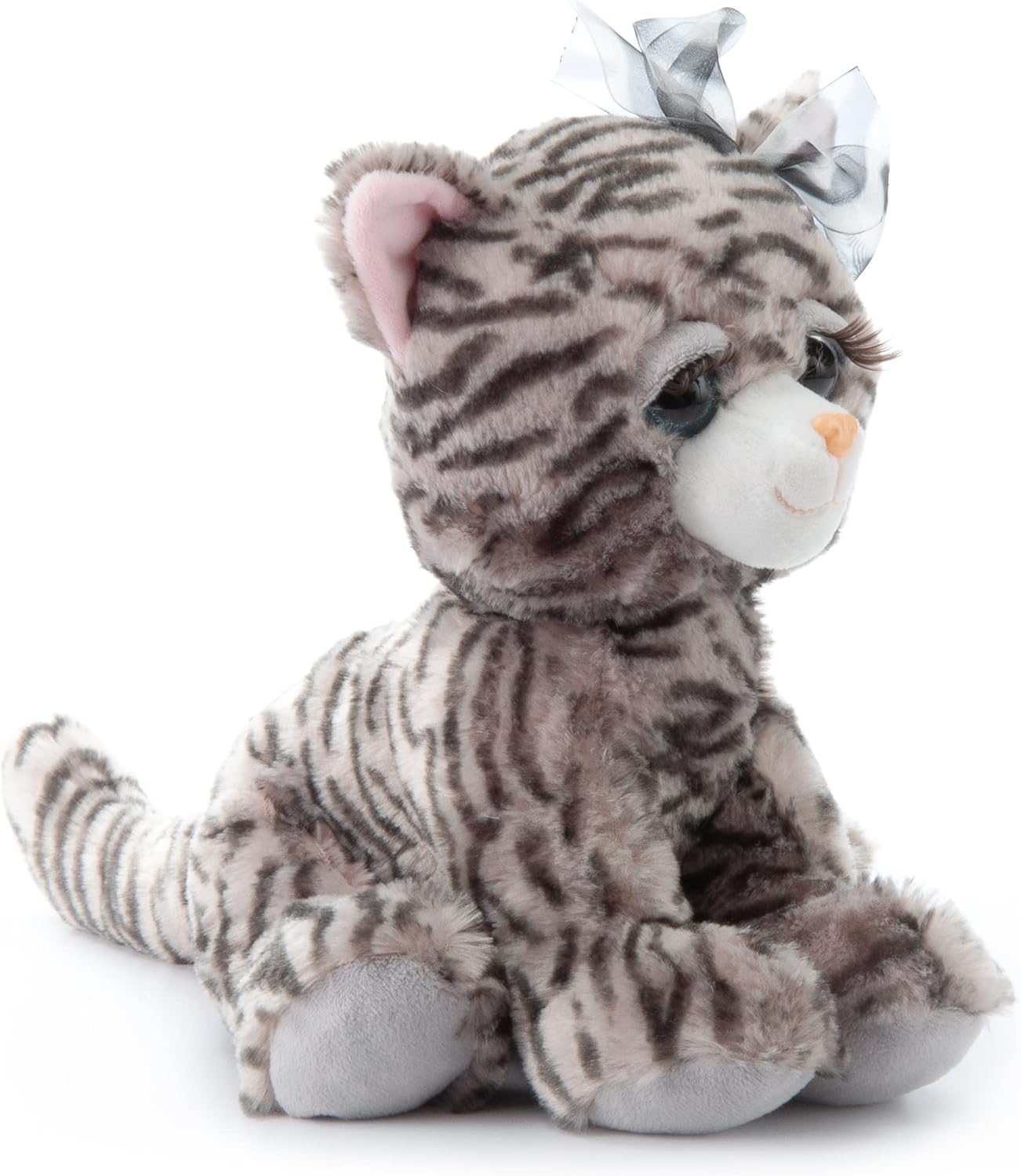 The Petting Zoo, Lash’z – Gato atigrado gris de peluche, regalos para niñas, juguete de peluche de 10 pulgadas
