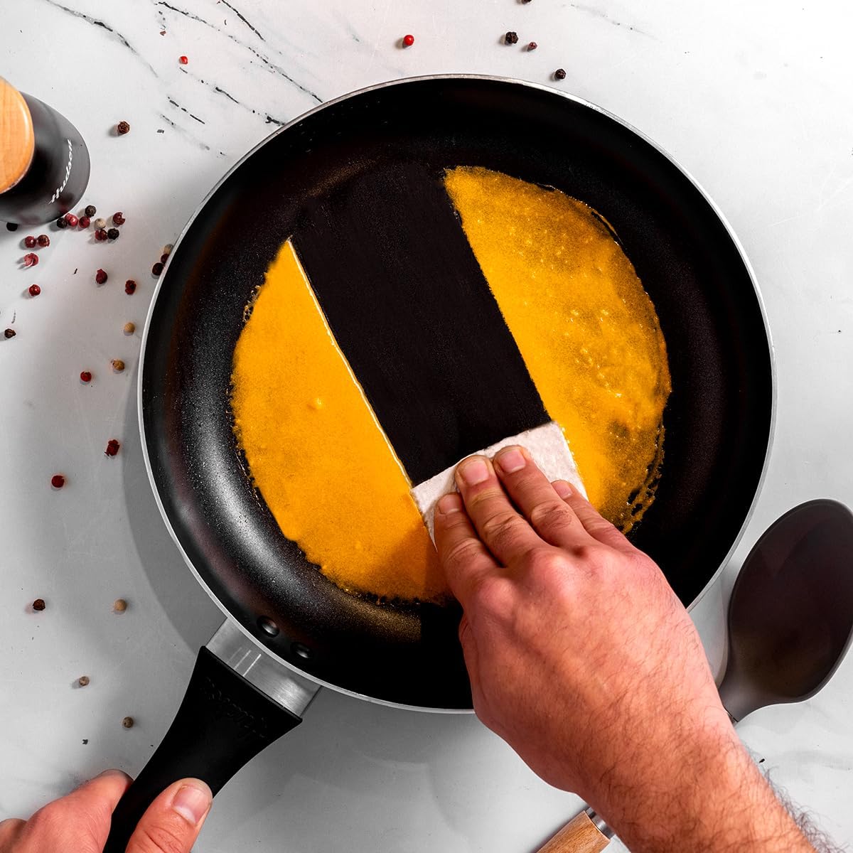HUDSON Aluminium frying pan with non-stick 9.5 in, cookware