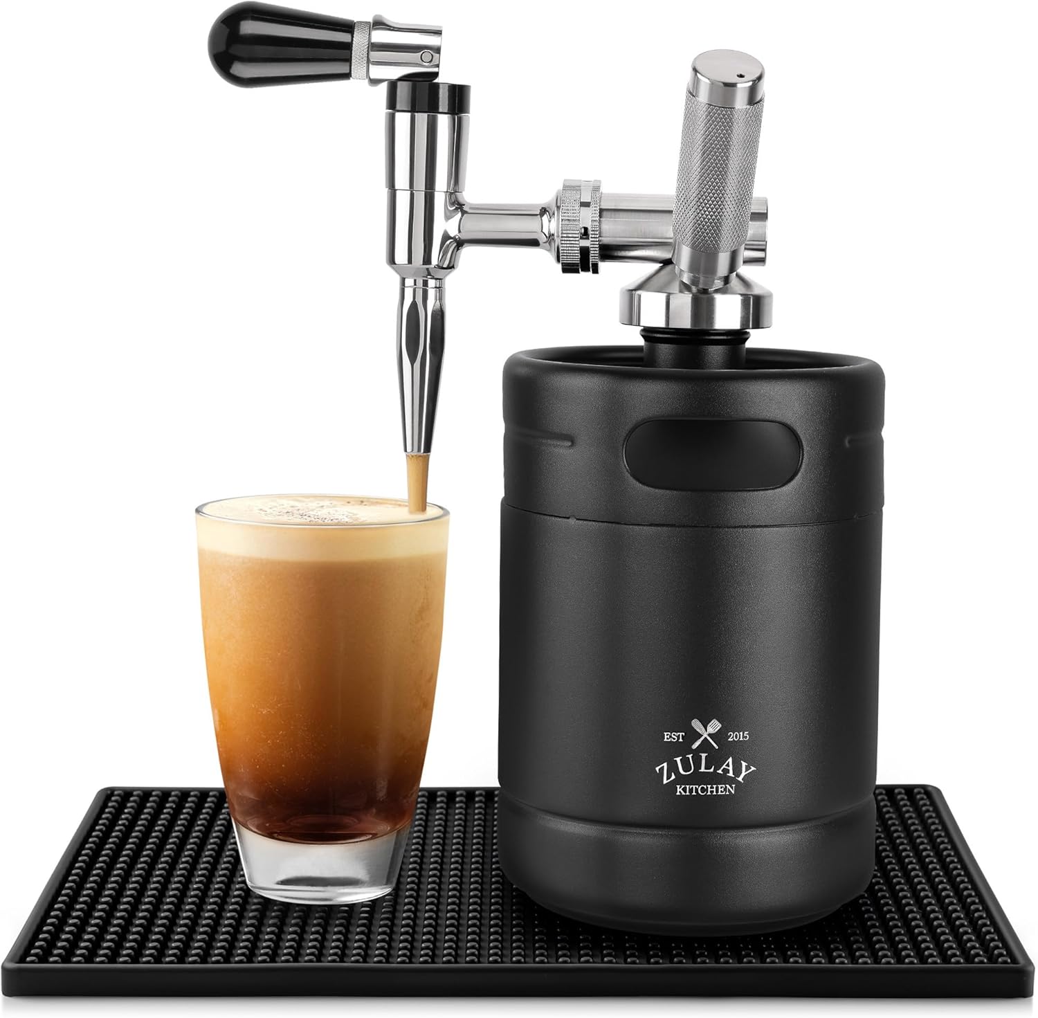 Zulay Nitro – Cafetera fría Nitro con válvula de alivio de presión y grifo de crema, regalo para los amantes del café, cafetera Nitro Cold Brew para