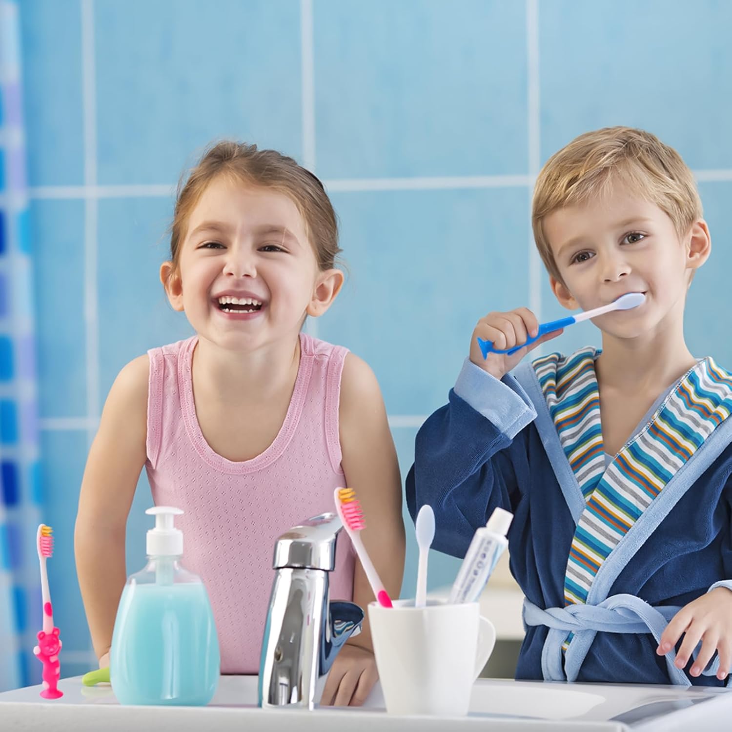 Cepillo de dientes manual para niños pequeños, 100 piezas, cepillos de dientes envueltos individualmente, cepillo de dientes para niños a partir de