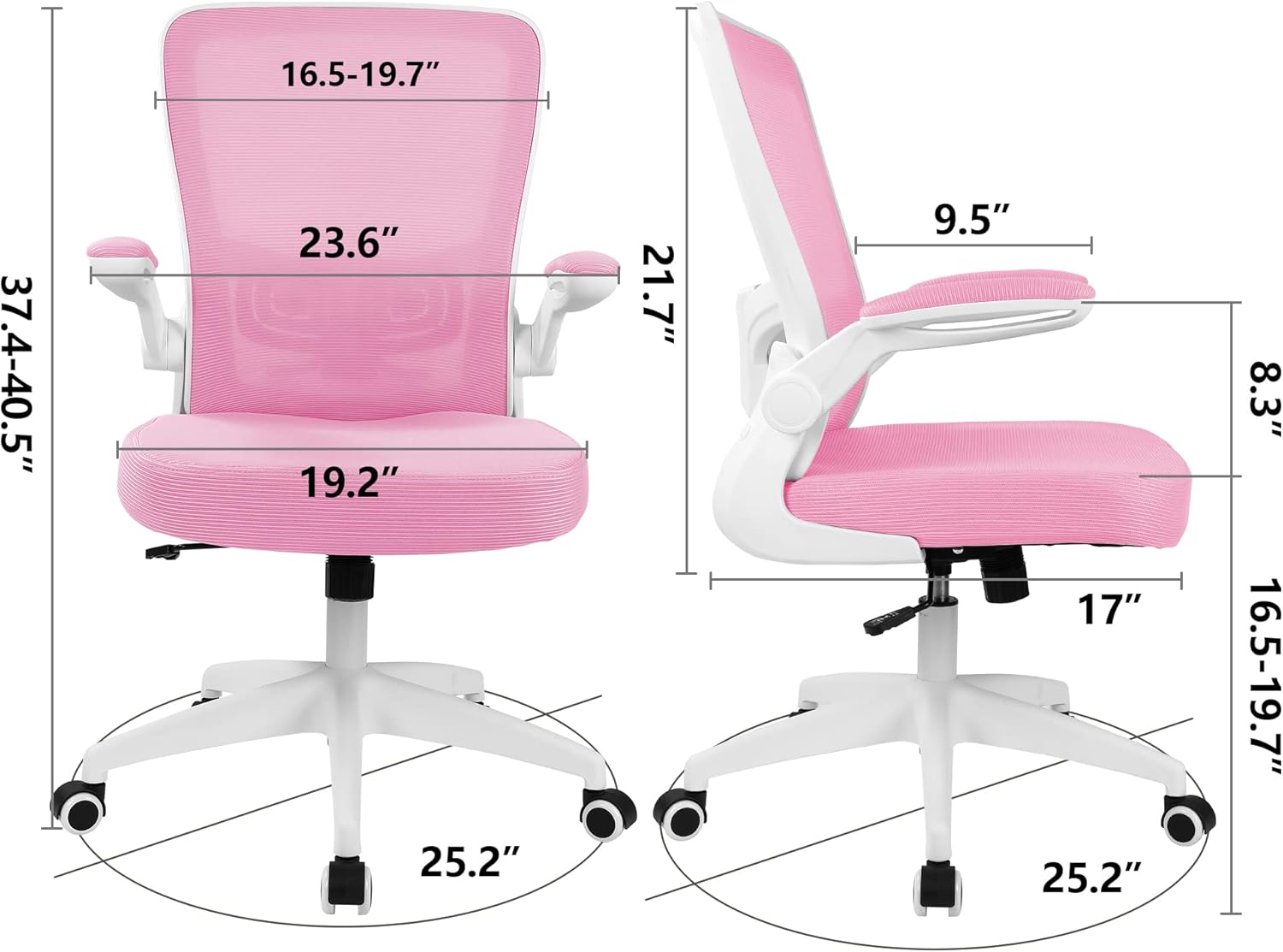 FelixKing Silla de oficina, silla de escritorio ergonómica con altura ajustable y soporte lumbar, sillas giratorias, silla de computadora de