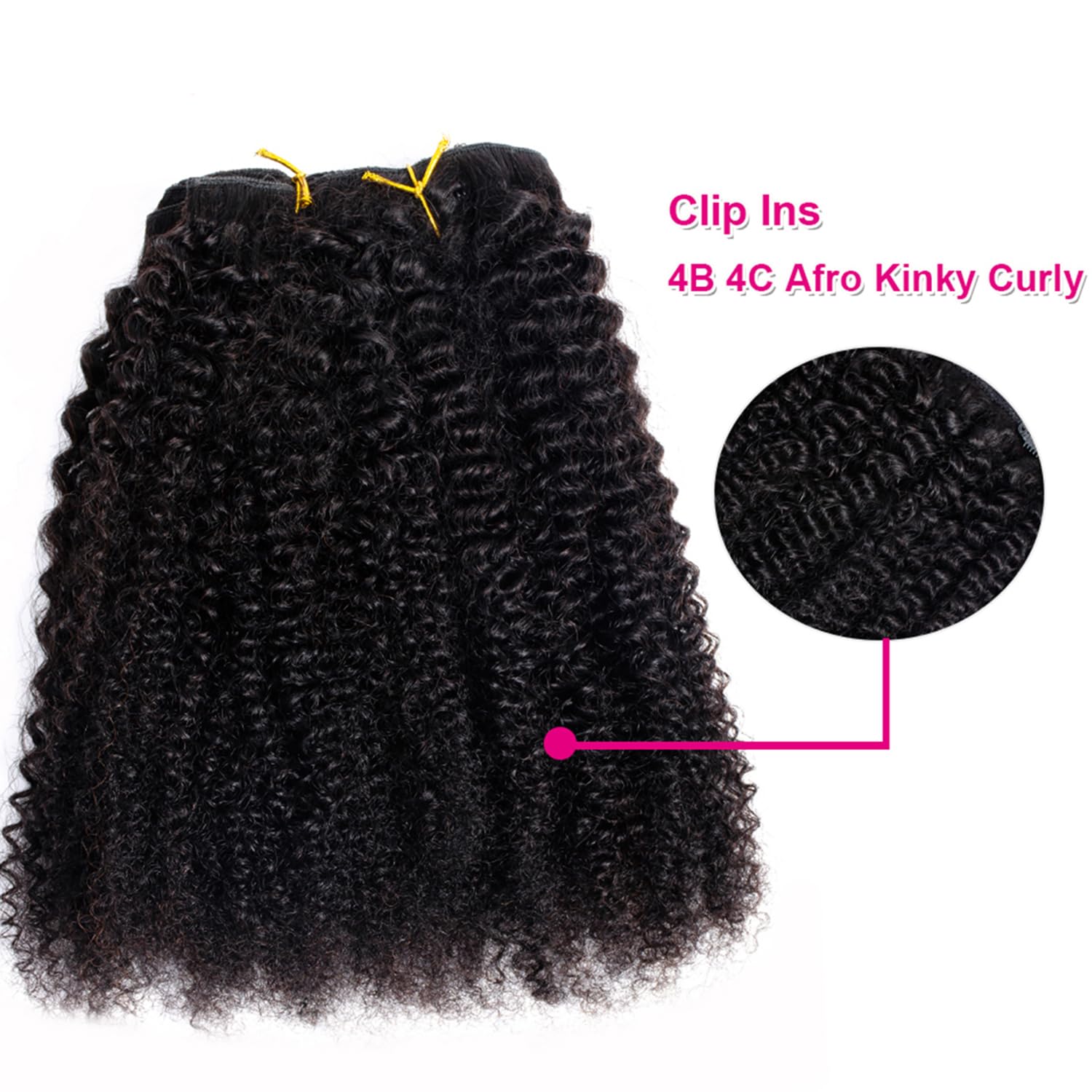 VTAOZI Afro Kinky Curly Clip in Hair Extensions Real Human Hair for Black Women Brazilian Kinky Curly Human Hair Clip in Extensions 7Pcs with