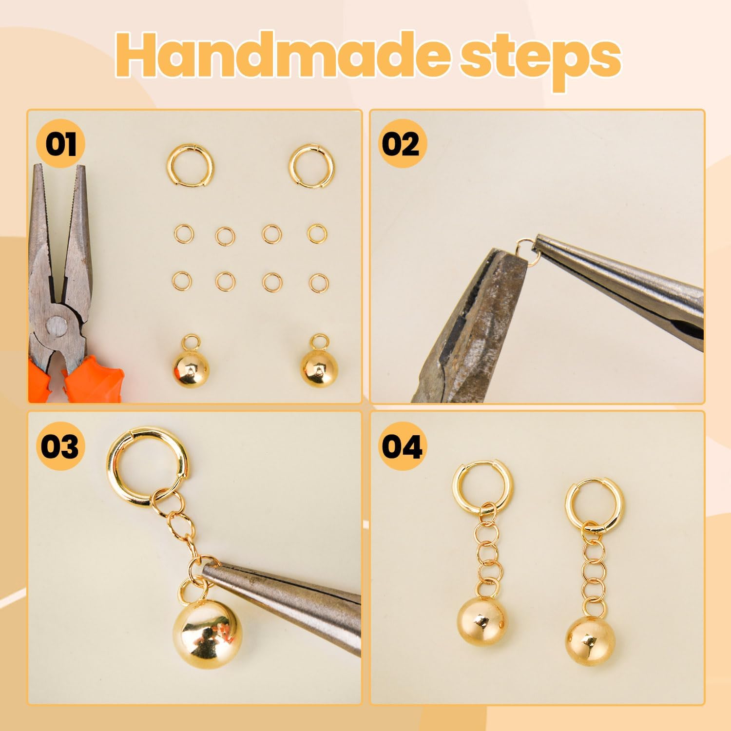 510 anillos de salto abiertos rellenos de oro de 18 quilates, conectores de anillo tórico de oro de 345670.315 in para fabricación de joyas, anillos
