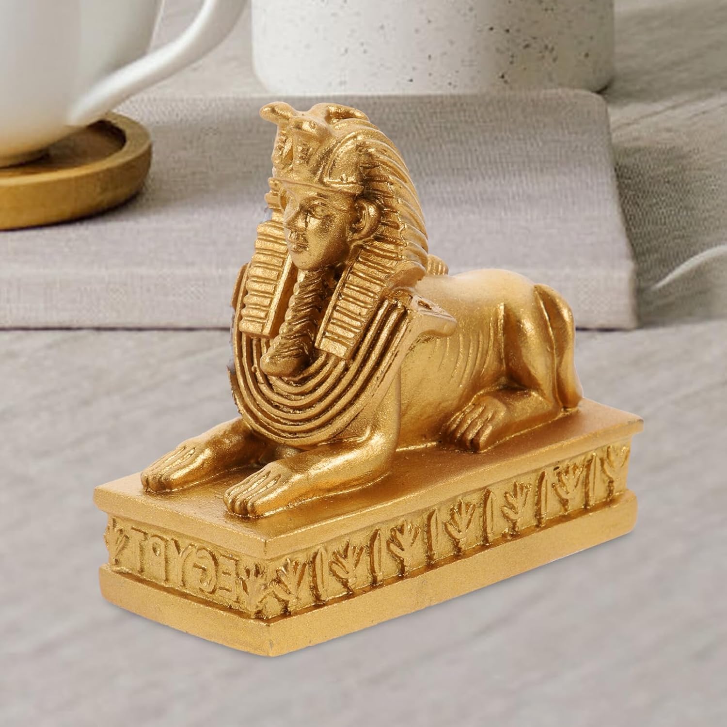 Decoración para el hogar, estatuas de esfinge de resina, escultura de dios egipcios, acuario, estatua de esfinge egipcia antigua, estatua