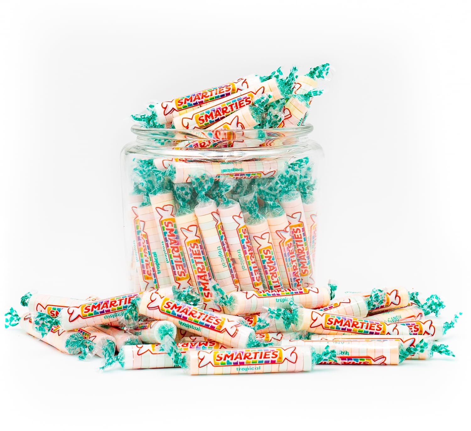 SMARTIES TROPICAL – Rollos de dulces de 2 libras  Smarty Candy Bag a granel  Surtido de sabores tropicales afrutados, sin gluten, apto para veganos,