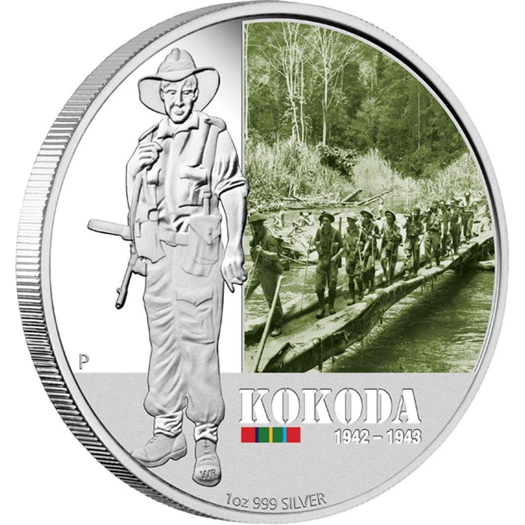 2012 1 oz Proof Silver Battle of Kokoda Coin.