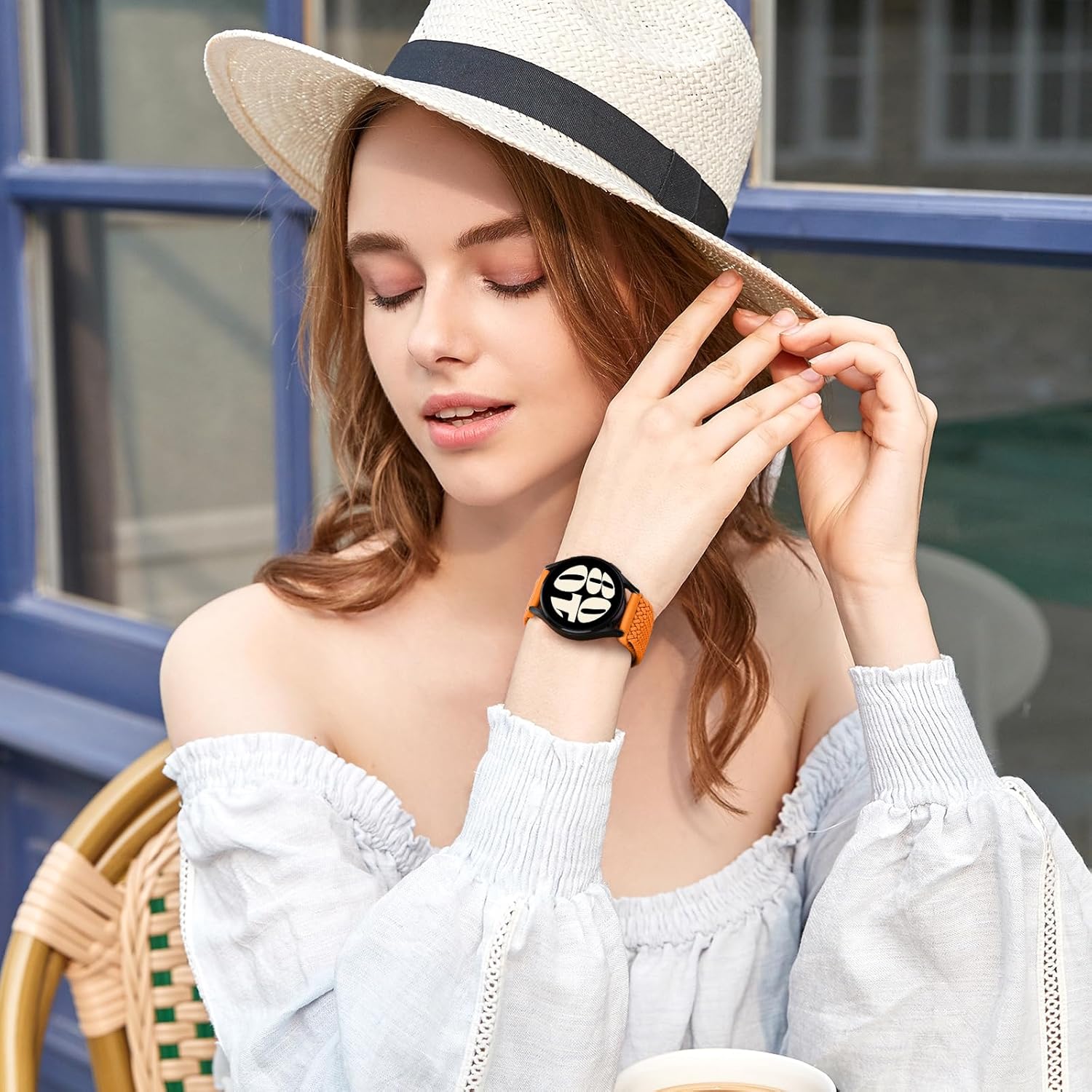 Correa elástica trenzada de 0.78 pulgadas compatible con Samsung Galaxy Watch 654 de 1.575 pulgadas, 1.732 pulgadas, Galaxy Watch 6 ClassicWatch 4