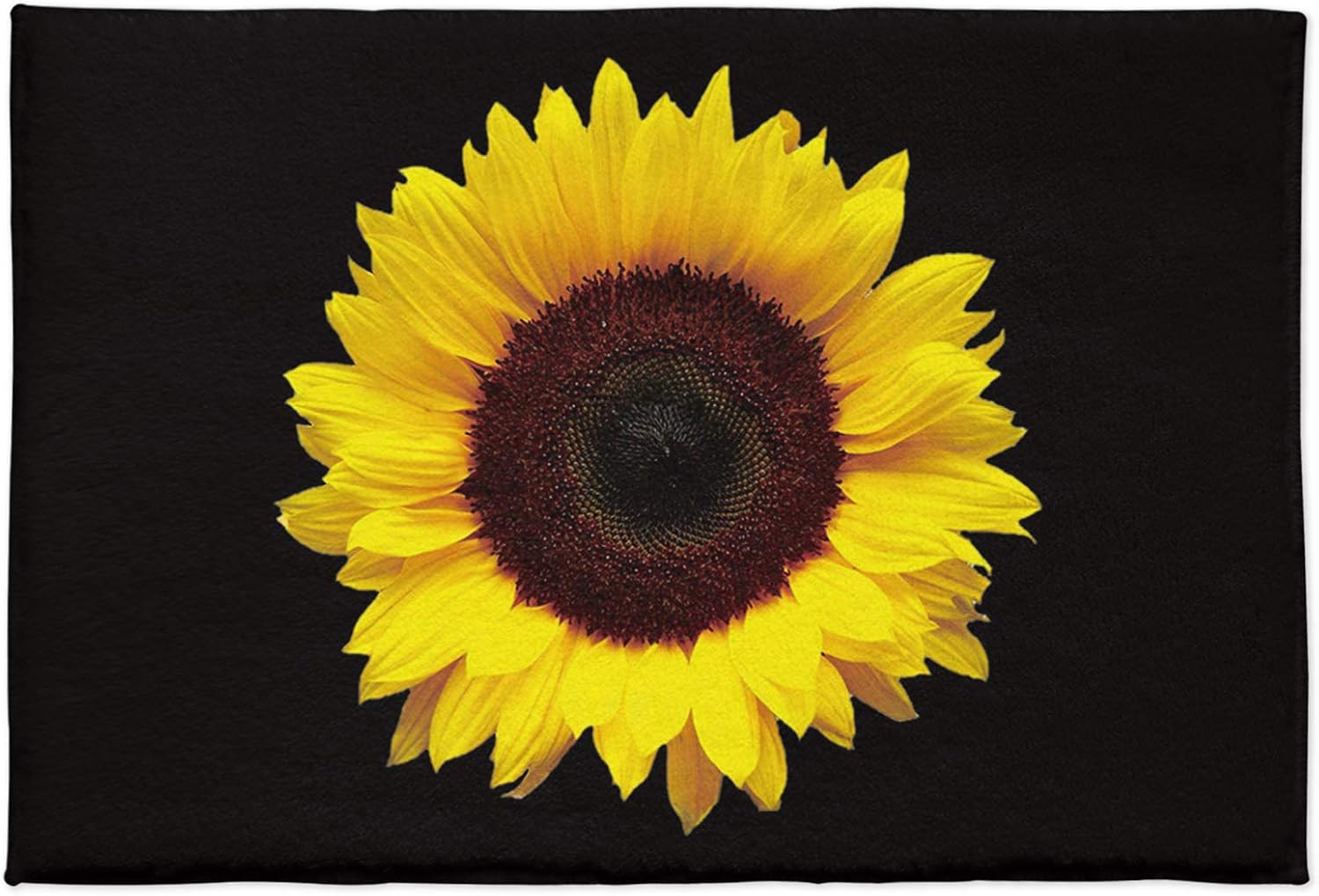 Alfombra de baño, alfombra de baño de girasol amarillo fresco, antideslizante, de microfibra suave, peluda, para ducha, 32 x 20 pulgadas