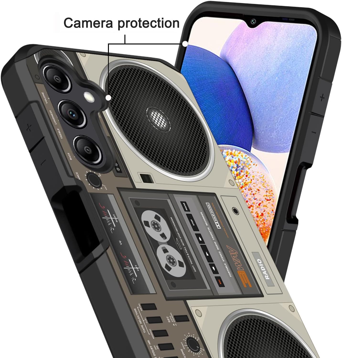Funda protectora para Samsung Galaxy A14 5G, policarbonato duro híbrido y silicona suave de doble capa a prueba de golpes para Samsung Galaxy A14 5G
