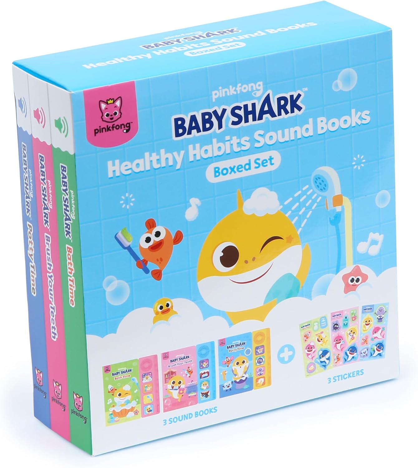 Pinkfong Juego de libros de sonido de hábitos saludables de Baby Shark