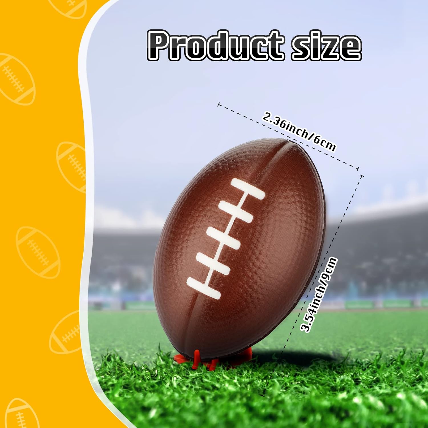 Pelotas de fútbol de espuma para el estrés, juguetes pequeños, decoraciones de fiesta de fútbol, fútbol pequeño, espuma deportiva, fútbol para
