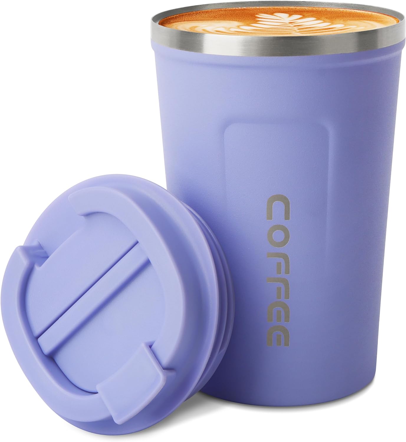 Vaso térmico de acero inoxidable de 12 onzas con aislamiento al vacío, taza de viaje a prueba de derrames con tapa, térmica para mantener el calor o