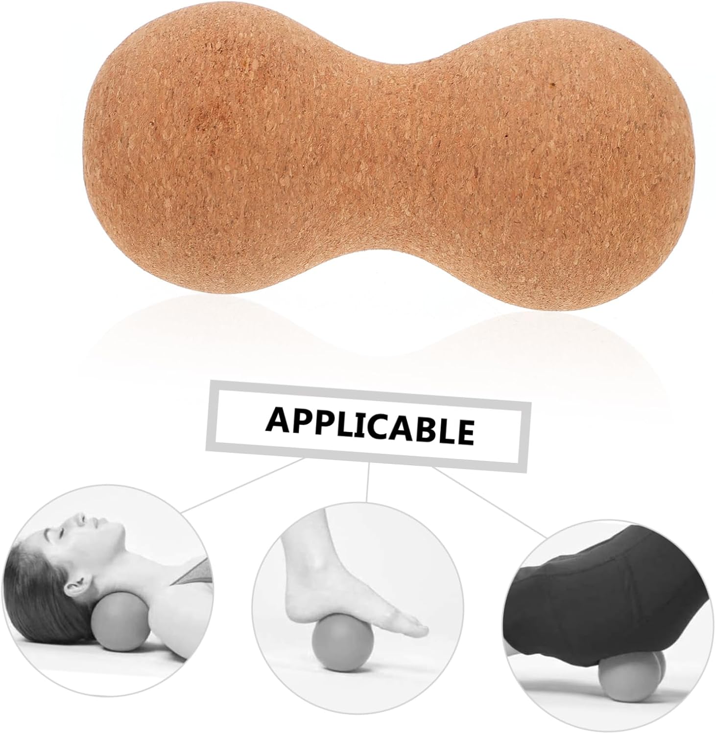 BESTOYARD 3 unidades de masaje de doble bola de punto de gatillo muscular, bola de masaje de pies, bola de movilidad para masaje físico de maní,
