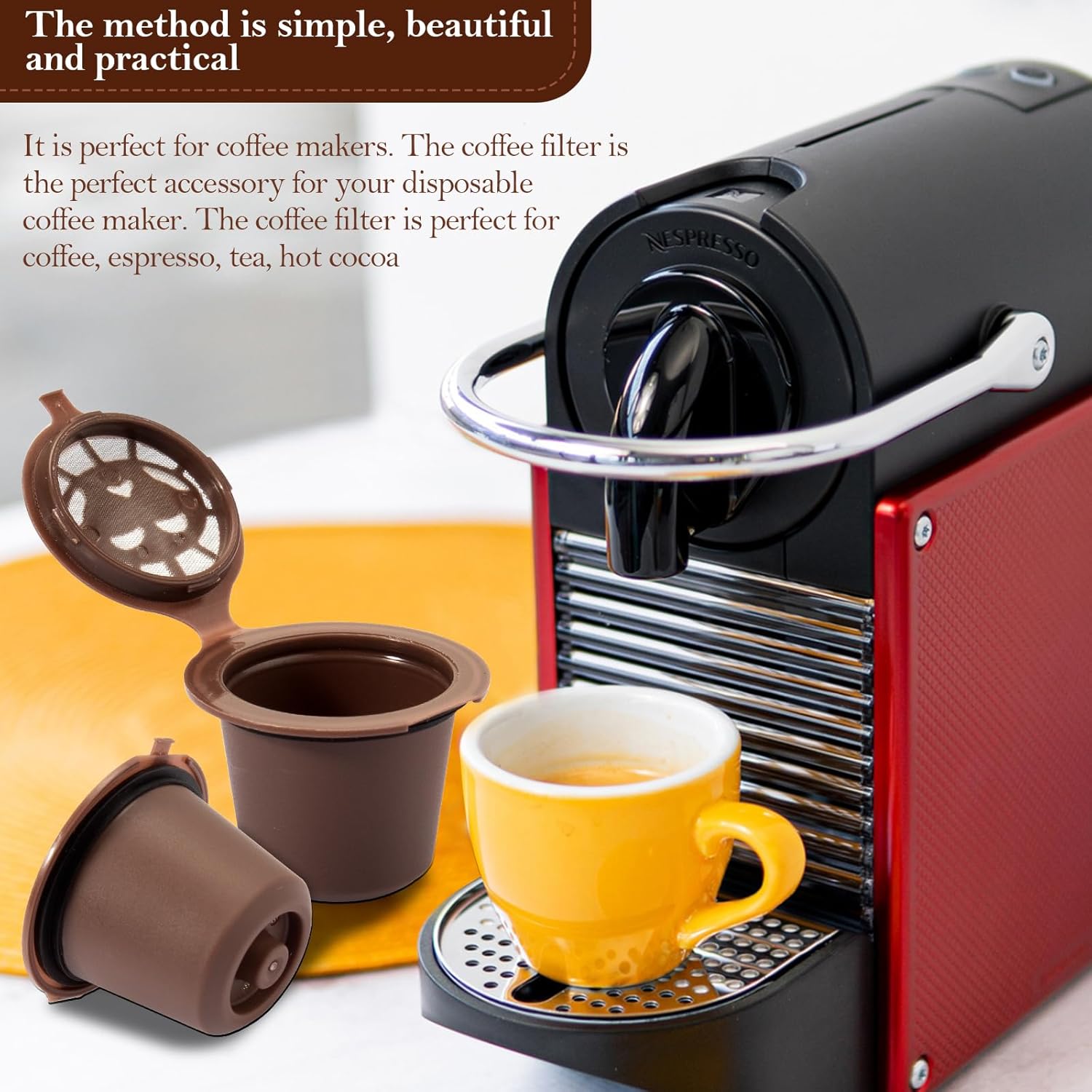 Cápsulas de café reutilizables para café recargables, filtro de cápsula de café compatible con máquinas de café Nespresso, repuesto para cápsulas