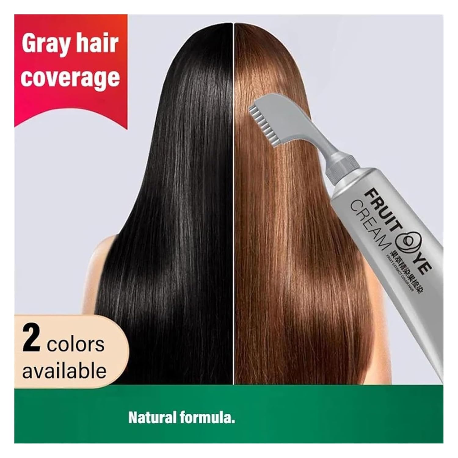 Xusheng – Crema de teñido de frutas negras, crema de tinte negro natural, falta de tinte para el cabello para hombres y mujeres, tinte para el