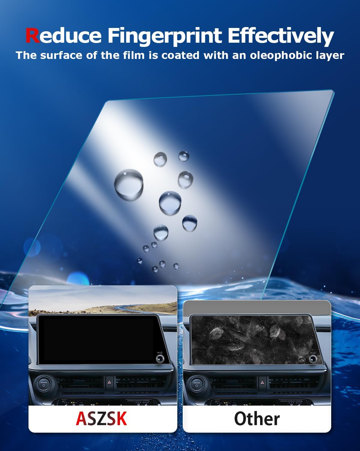 Protector de pantalla para Prius 2023 2024 2025, película protectora de vidrio templado de 12.3 pulgadas para Toyota Prius 15 generación, 9H