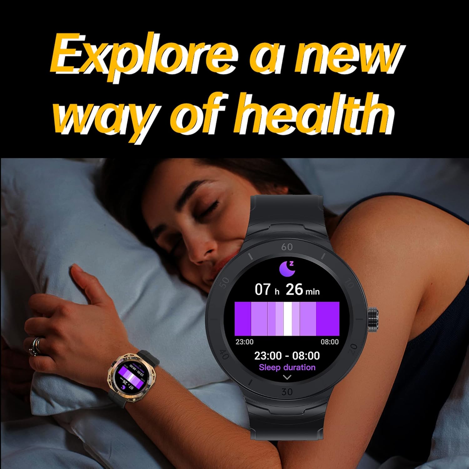 Reloj inteligente para hombres y mujeres (respuestahacer llamadas), rastreador de actividad física con monitor de frecuencia cardíaca, monitor de