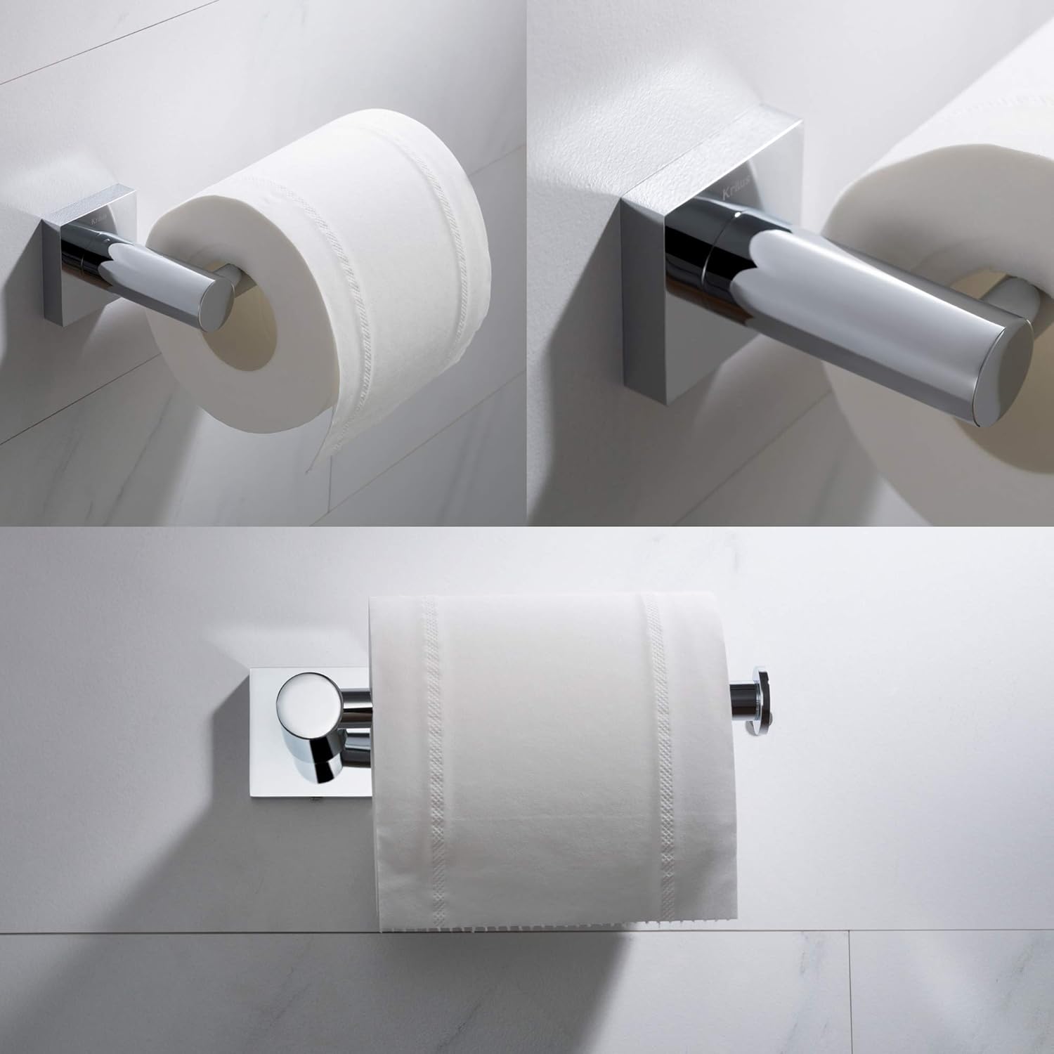 KRAUS Ventus KEA-17729CH – Soporte para papel higiénico, acabado cromado, 6 12 pulgadas