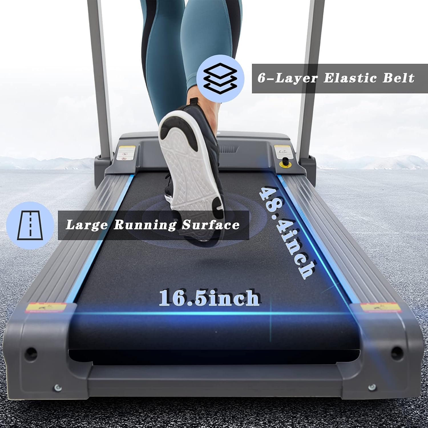 UMAY Treadmill with Auto Incline, Quiet Foldable Treadmills for Home, 12 Preset Programs, Heart Rate Monitor