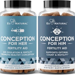 Eu Natural Conception Fertility for Her & Him – Combo de suplementos de fertilidad para mujeres y hombres – Vitaminas prenatales – Promueven el Eu Natural Conception Fertility for Her & Him – Combo de suplementos de fertilidad para mujeres y hombres – Vitaminas prenatales – Promueven el