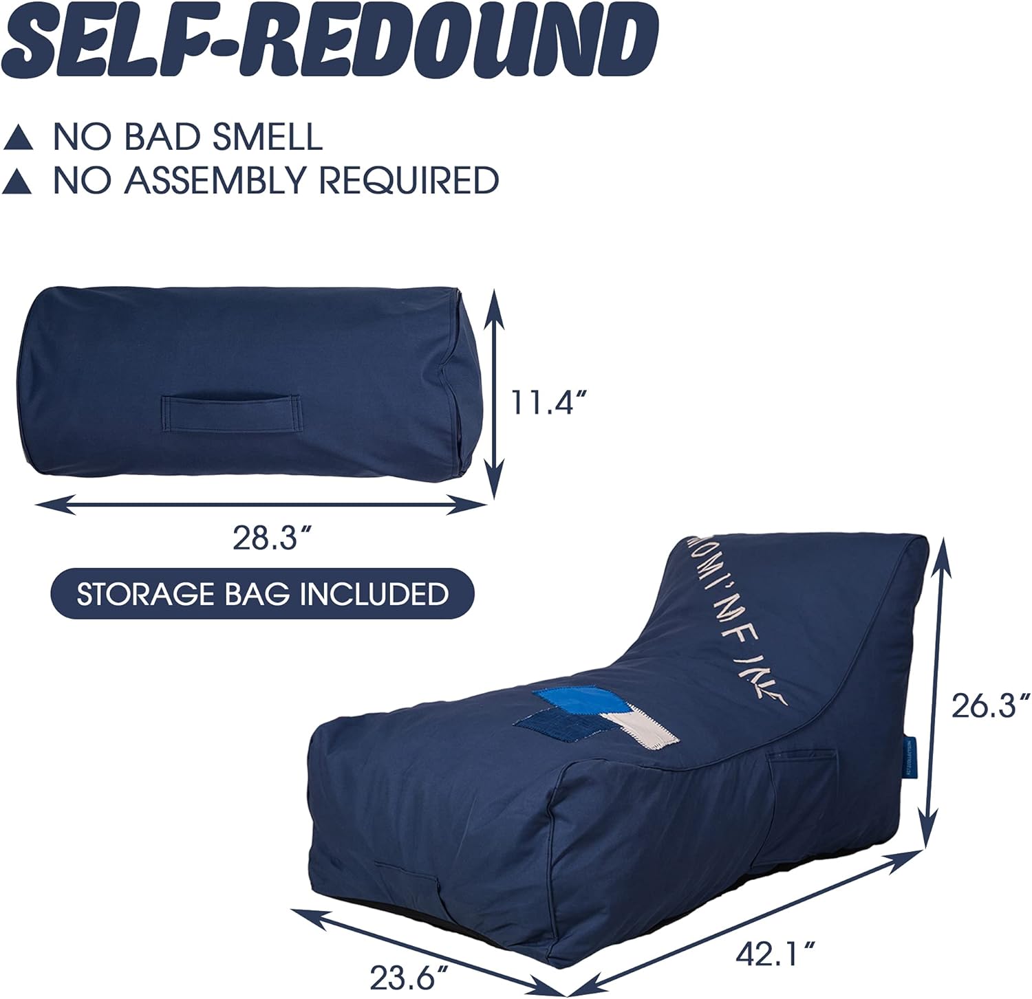 Puf  Silla de suelo, sofá de espuma viscoelástica con tela Oxford a prueba de suciedad y bolsillo lateral para niños de 2 años en adelante, mamá