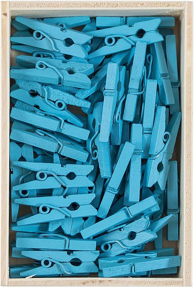 JAM Papel Mini Madera Ropa Pin Clips118″ & 7850por caja