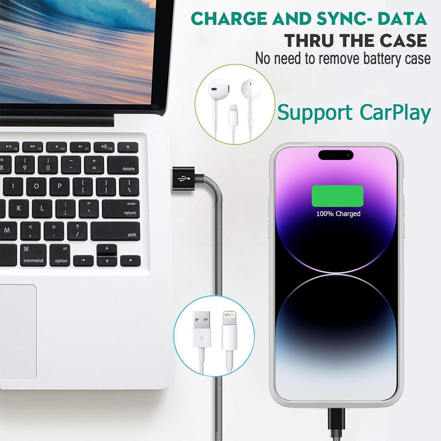 Funda de batería para iPhone 14 Pro Max, mejorada de 8500 mAh, ultrafina, portátil, funda protectora de carga inteligente compatible con iPhone 14