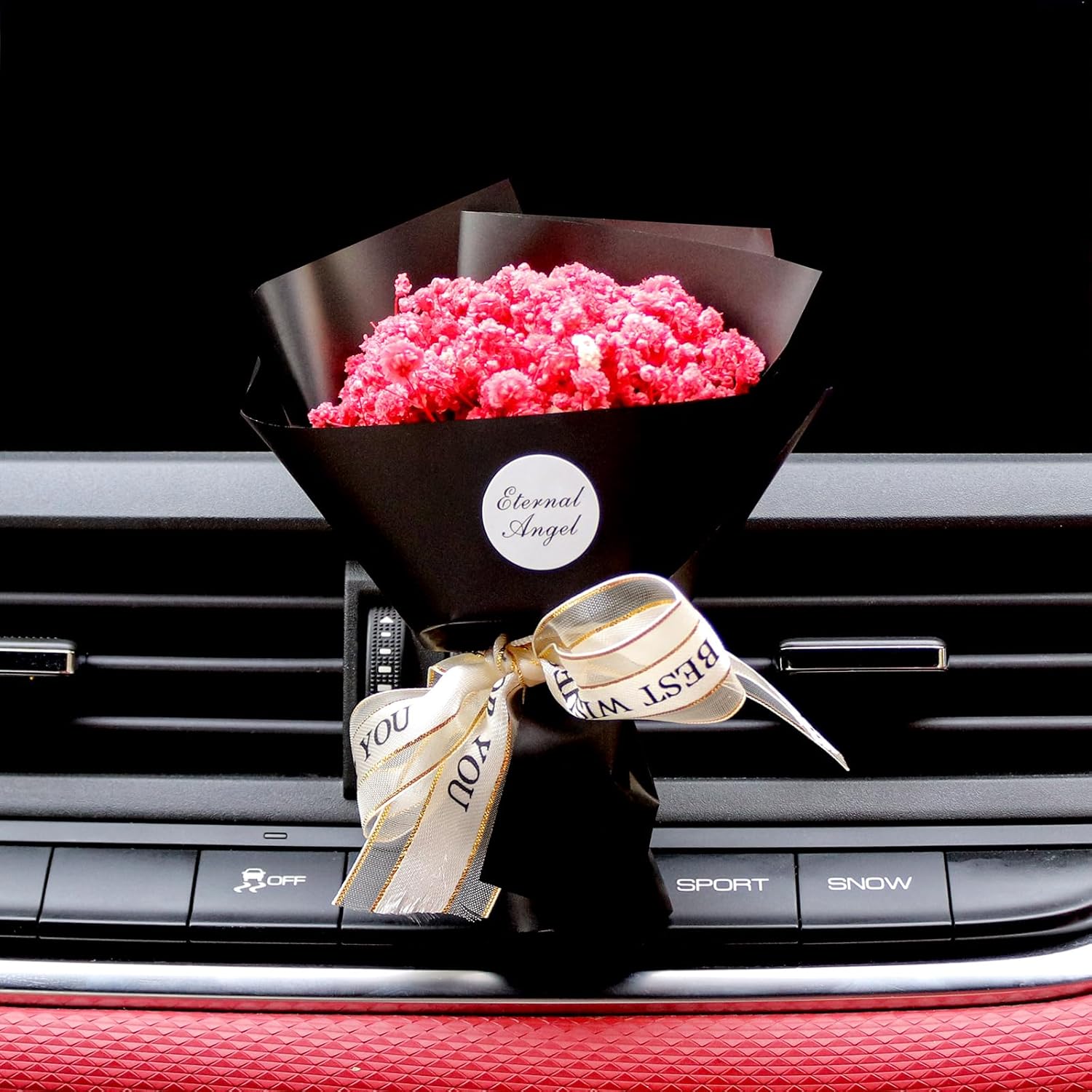 BtlBee Pequeño ramo de aire ambientador de coche Clips de ventilación Mini ramo de flores secas aire acondicionado salida perfume clip decoración