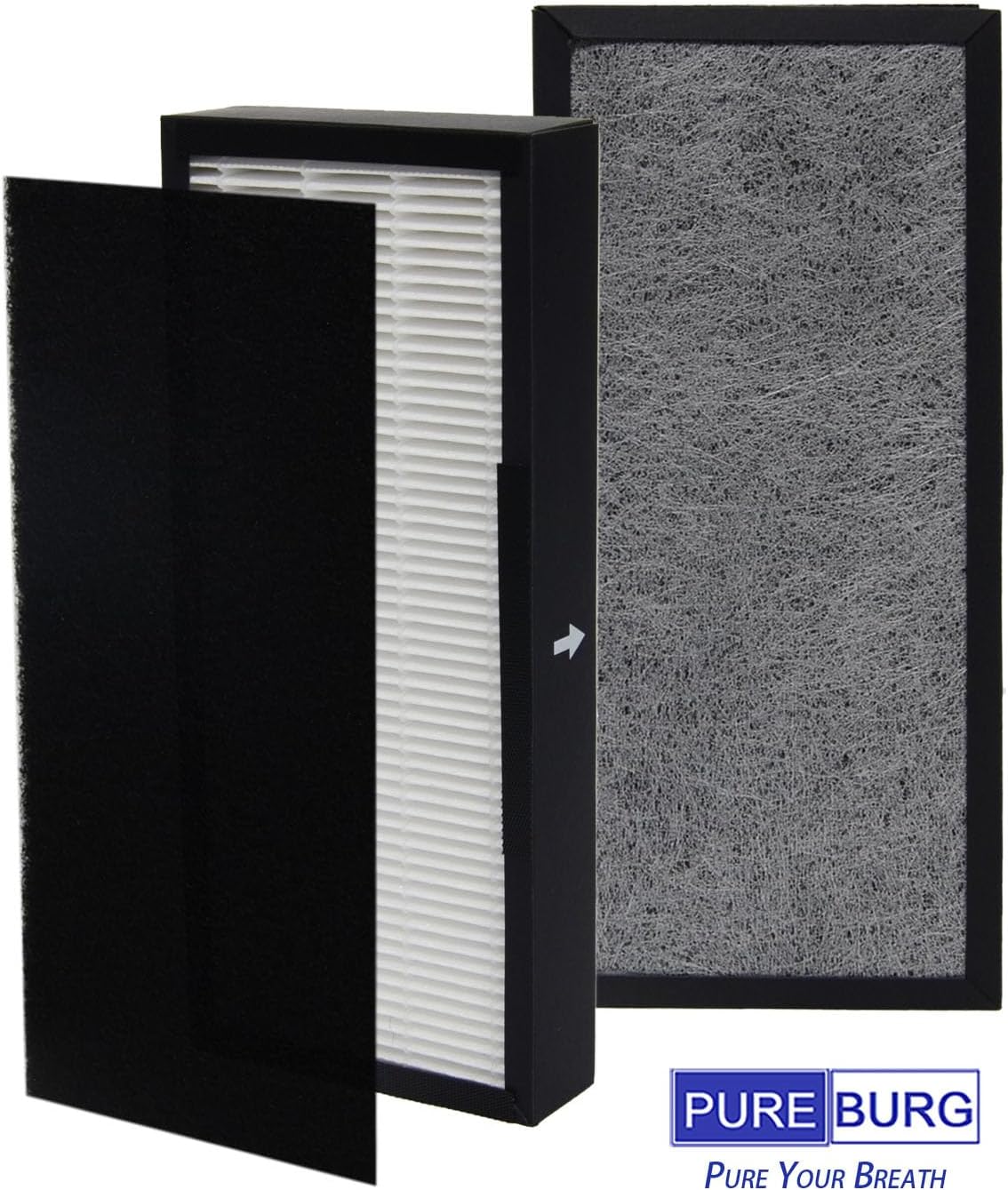 PUREBURG Kit de filtro HEPA verdadero compatible con purificadores de aire Alen T100 T300, TF30-Silver TF30-Fresh (también compatible con