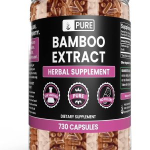 Pure Original Ingredients Extracto de bambú (730 cápsulas) sin rellenos de magnesio o arroz, siempre puro, verificado por laboratorio Pure Original Ingredients Extracto de bambú (730 cápsulas) sin rellenos de magnesio o arroz, siempre puro, verificado por laboratorio