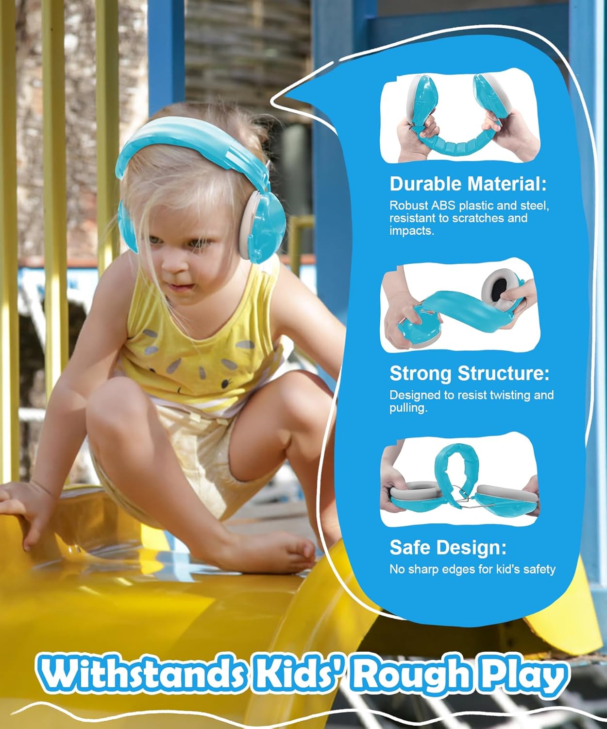 PROHEAR 032 2.0 Auriculares con cancelación de ruido para niños con diadema ajustable  25dB NRR Autismo Protección de oídos para niños en la siega,