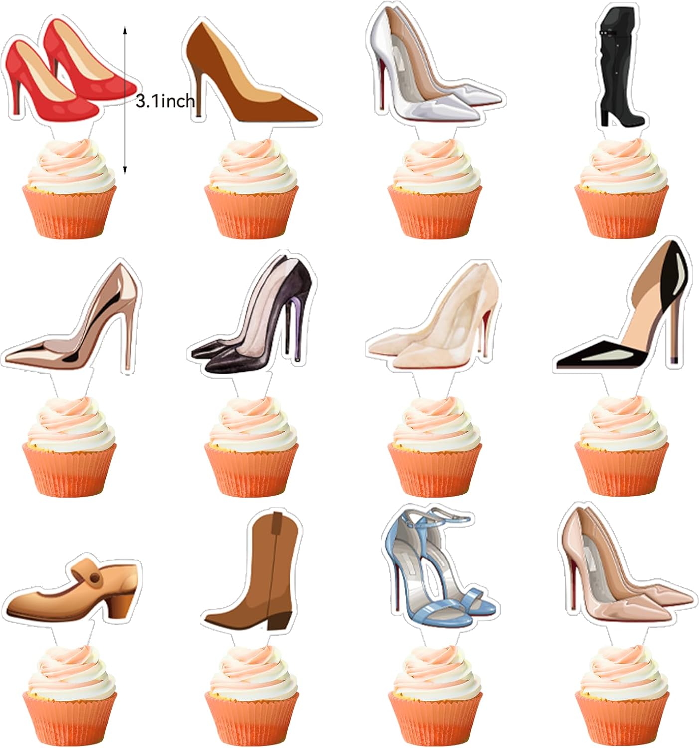Tacones altos, decoraciones de fiesta de cumpleaños, suministros de fiesta de tacón alto, incluye tacones altos, pancarta de cumpleaños, decoración