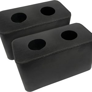 Paquete de 2 parachoques de muelle de goma reforzada de 6 x 3.25 x 3 pulgadas – Tampón rectangular moldeado para semi, camión, remolque, plataforma Paquete de 2 parachoques de muelle de goma reforzada de 6 x 3.25 x 3 pulgadas – Tampón rectangular moldeado para semi, camión, remolque, plataforma