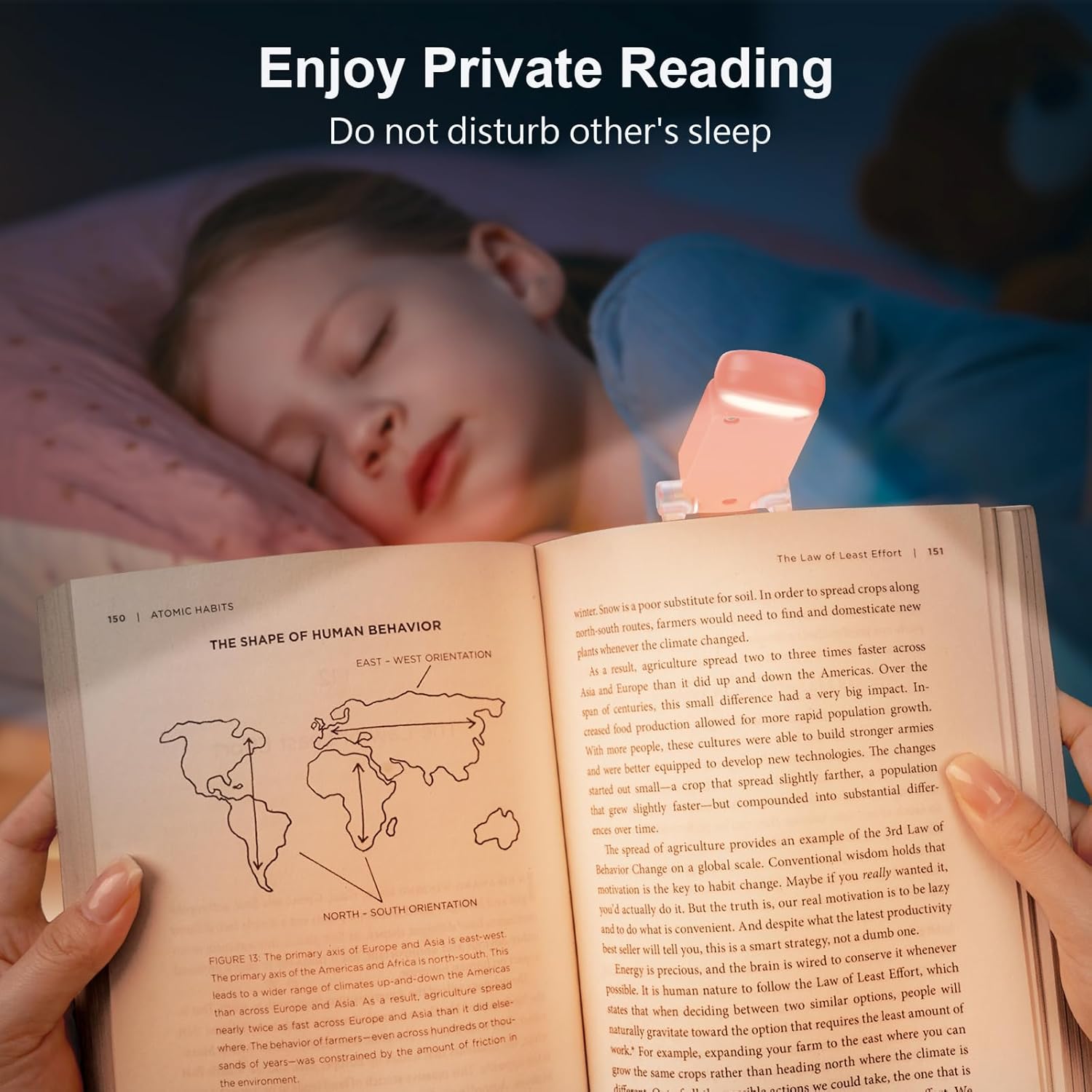 Gritin Luz de libro recargable para leer en la cama con función de memoria, mini portátil, cuidado de los ojos, 3 colores, brillo regulable, larga