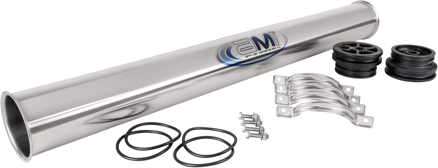 MEMBRANAS APLICADAS, INC. Carcasa de membrana RO comercial 4×40  Recipiente a presión RO de acero inoxidable para 4″ x 40″ RO, UF, NF, MF elemento