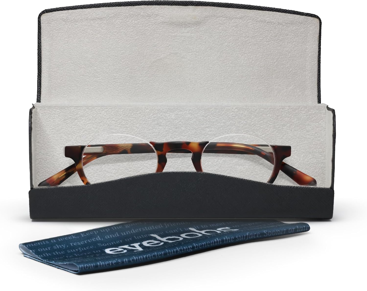 eyebobs – Vicepresidente  Gafas de lectura prémium para hombres y mujeres  Marco de medio borde para caras estrechas  Disponible en 0.0x – 4.0x