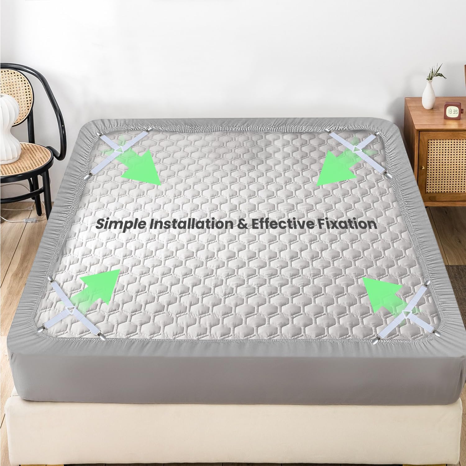 Correas de sábanas, clips elásticos para sábanas ajustables que mantienen las sábanas en su lugar, soportes para sábanas para esquinas mantienen las